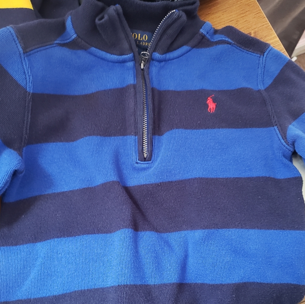 Polo Ralph Lauren Kids long sleeve quarter zip pull over sweater Sz 5